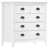 vidaXL Byråer>Skänk Hill vit 79x40x80 cm massiv furu
