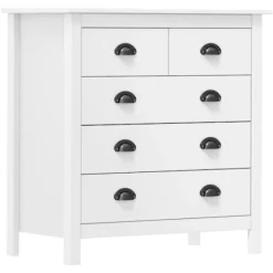 vidaXL Byråer>Skänk Hill vit 79x40x80 cm massiv furu