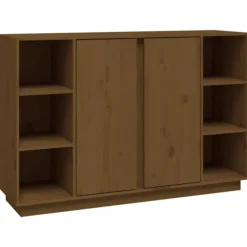 vidaXL Sideboards>Skänk honungsbrun 120x35x80 cm massiv furu