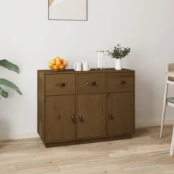 vidaXL Sideboards>Skänk honungsbrun 100x40x75 cm massiv furu