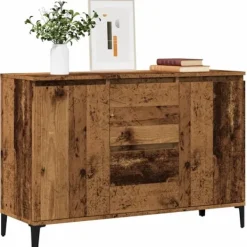 vidaXL Sideboards>Skänk åldrat trä 102x35x70 cm konstruerat trä