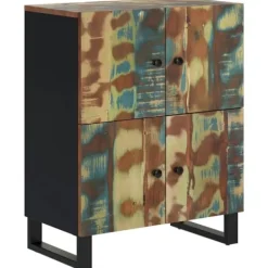 vidaXL Sideboards>Skänk med 4 dörrar 60x33x75 cm massivt återvunnet trä