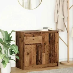 vidaXL Sideboards>Skänk med låda gammalt trä 71x35x65 cm konstruerat trä