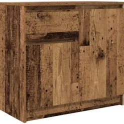 vidaXL Sideboards>Skänk med låda gammalt trä 71x35x65 cm konstruerat trä