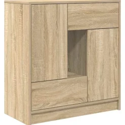 vidaXL Sideboards>Skänk med lådor och dörrar sonoma ek 70,5x34x74,5 cm