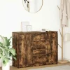 vidaXL Sideboards>Skänk med lådor rökt ek 100,5x35x76 cm konstruerat trä