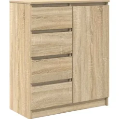 vidaXL Sideboards>Skänk med lådor sonoma ek 71x35x84 cm konstruerat trä