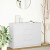 vidaXL Sideboards>Skänk med lådor vit 100,5x35x76 cm konstruerat trä