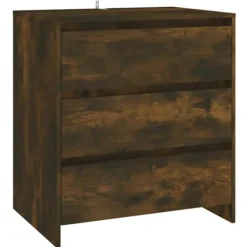 vidaXL Byråer>Skänk rökfärgad ek 70x41x75 cm konstruerat trä