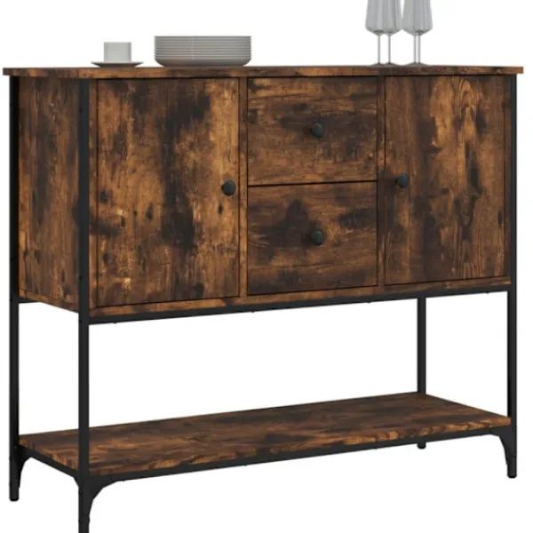 vidaXL Sideboards>Skänk rökfärgad ek 100x36x85 cm konstruerat trä