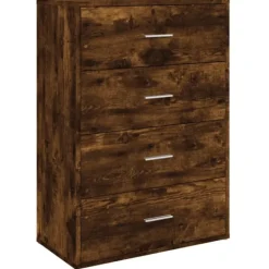 vidaXL Byråer>Skänk rökfärgad ek 60x31x84 cm konstruerat trä