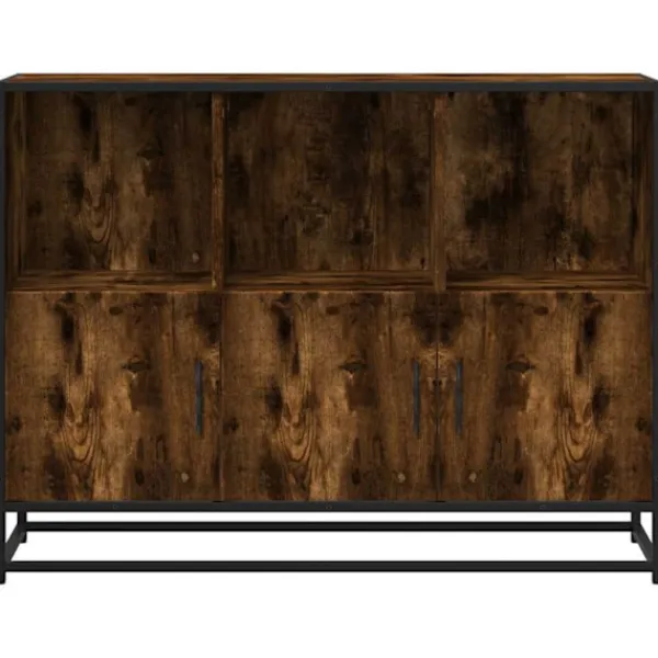 vidaXL Sideboards>Skänk rökfärgad ek 100x35x76 cm konstruerat trä