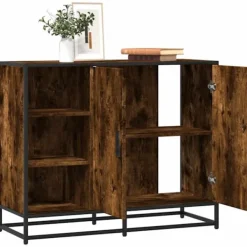 vidaXL Skåp>Skänk rökfärgad ek 92x35x76 cm konstruerat trä