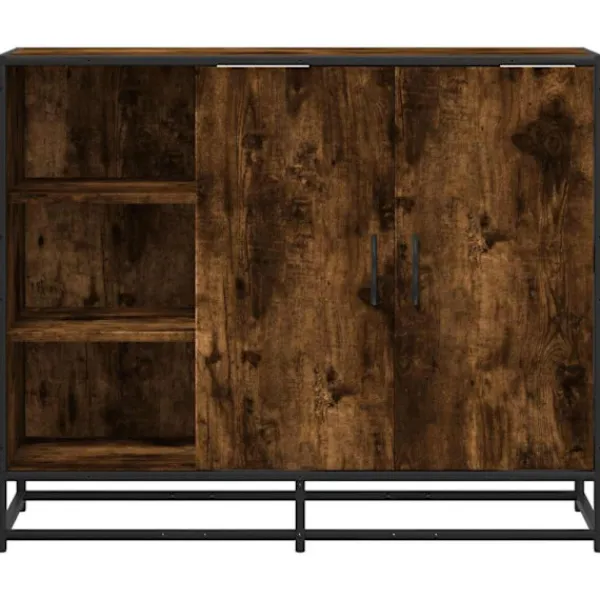 vidaXL Skåp>Skänk rökfärgad ek 92x35x76 cm konstruerat trä