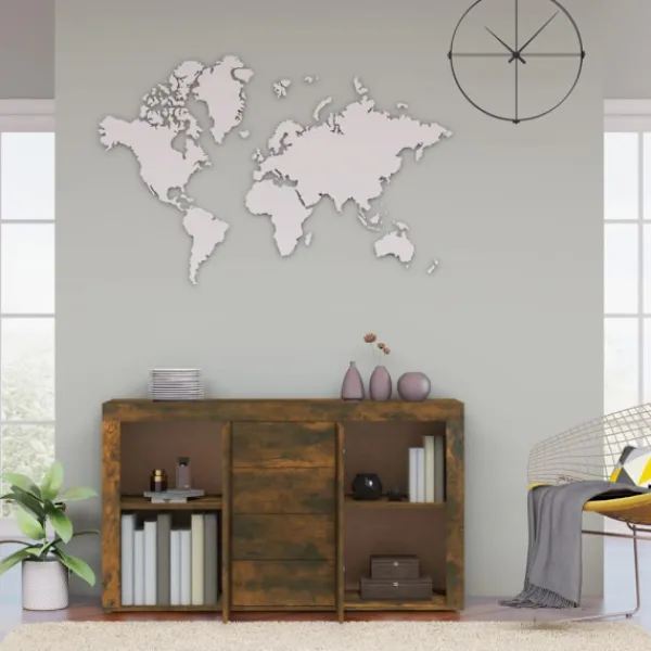 vidaXL Sideboards>Skänk rökfärgad ek 120x36x69 cm konstruerat trä