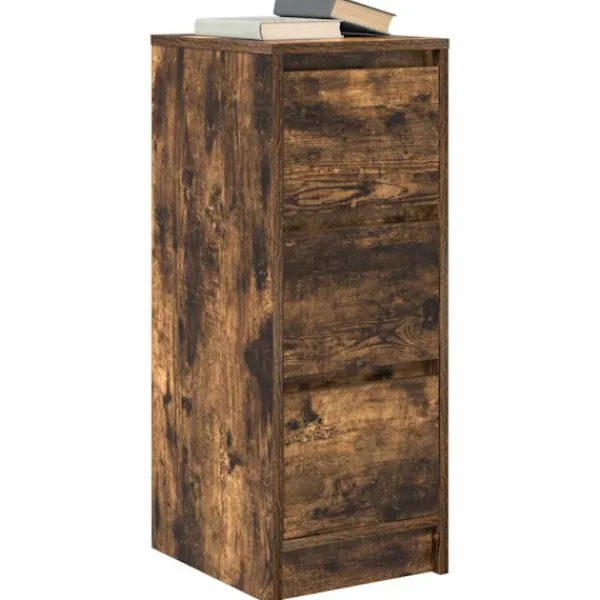vidaXL Byråer>Skänk rökt ek 29,5x34x76 cm konstruerat trä