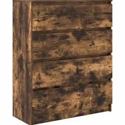 vidaXL Byråer>Skänk rökt ek 80x35x99 cm konstruerat trä