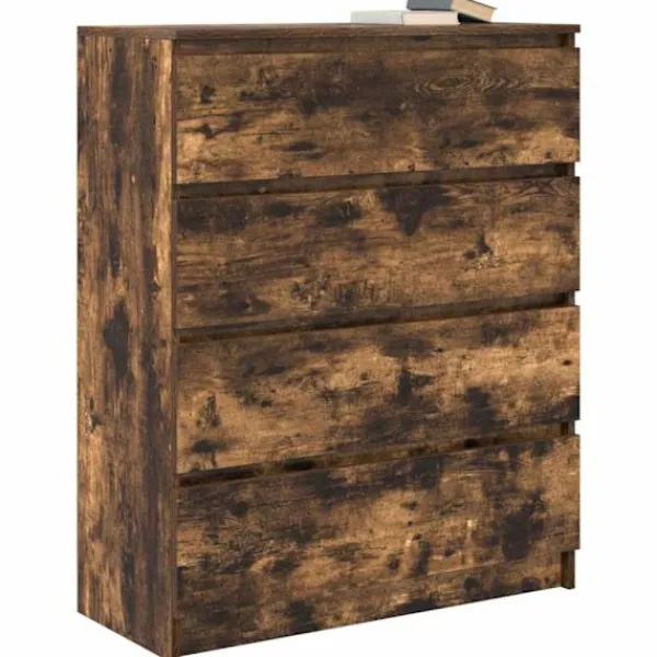 vidaXL Byråer>Skänk rökt ek 80x35x99 cm konstruerat trä