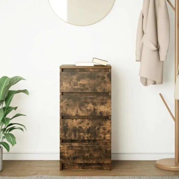 vidaXL Byråer>Skänk rökt ek 37,5x35x76 cm konstruerat trä