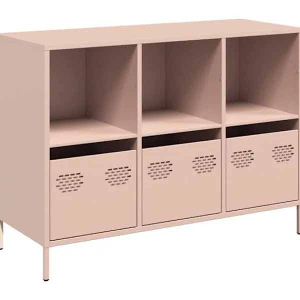 vidaXL Sideboards>Skänk rosa 101,5x39x73,5 cm kallvalsat stål