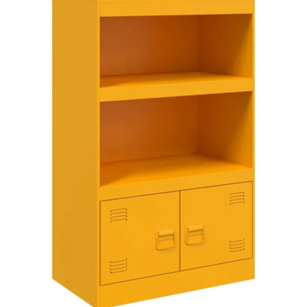 vidaXL Skåp>Skänk senapsgul 67x39x107 cm stål