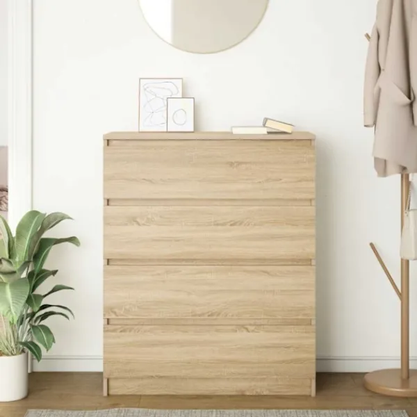 vidaXL Byråer>Skänk Sonoma ek 80x35x99 cm konstruerat trä