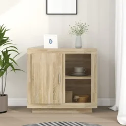 vidaXL Sideboards>Skänk sonoma-ek 80x40x75 cm