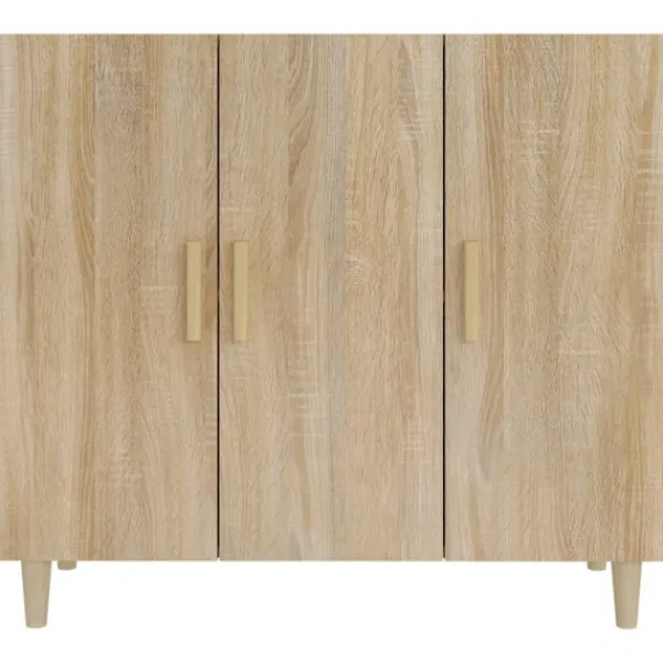 vidaXL Sideboards>Skänk sonoma-ek 90x34x80 cm konstruerat trä
