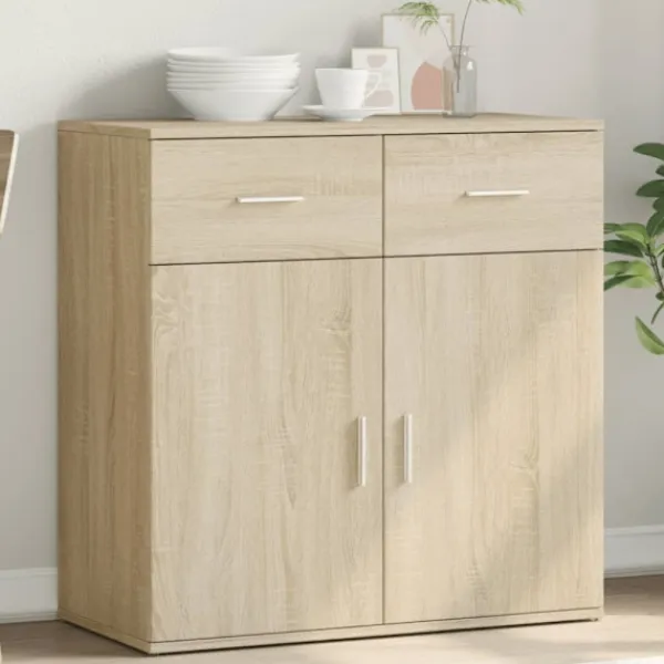 vidaXL Sideboards>Skänk sonoma-ek 79x38x80 cm konstruerat trä