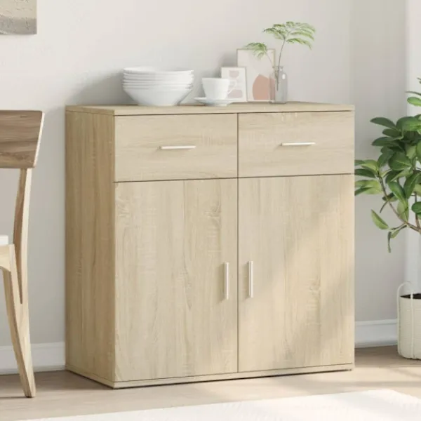 vidaXL Sideboards>Skänk sonoma-ek 79x38x80 cm konstruerat trä