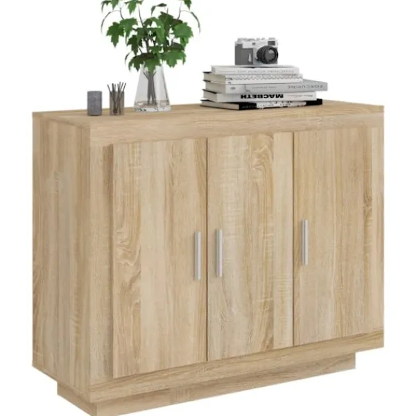 vidaXL Sideboards>Skänk sonoma-ek 92x35x75 cm konstruerat trä