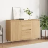 vidaXL Sideboards>Skänk sonoma-ek 101,5x35x70 cm konstruerat trä