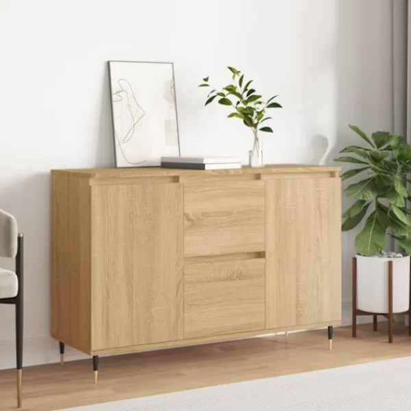 vidaXL Sideboards>Skänk sonoma-ek 101,5x35x70 cm konstruerat trä