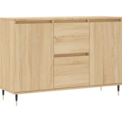 vidaXL Sideboards>Skänk sonoma-ek 101,5x35x70 cm konstruerat trä