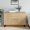 vidaXL Sideboards>Skänk sonoma-ek 101,5x35x70 cm konstruerat trä