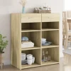 vidaXL Sideboards>Skänk sonoma-ek 80x42,5x93 cm konstruerat trä
