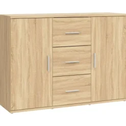 vidaXL Sideboards>Skänk sonoma-ek 91x29,5x65 cm konstruerat trä