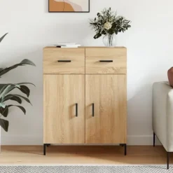 vidaXL Sideboards>Skänk sonoma-ek 69,5x34x90 cm konstruerat trä