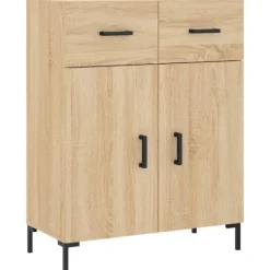 vidaXL Sideboards>Skänk sonoma-ek 69,5x34x90 cm konstruerat trä