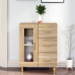vidaXL Sideboards>Skänk sonoma-ek 69,5x34x90 cm konstruerat trä