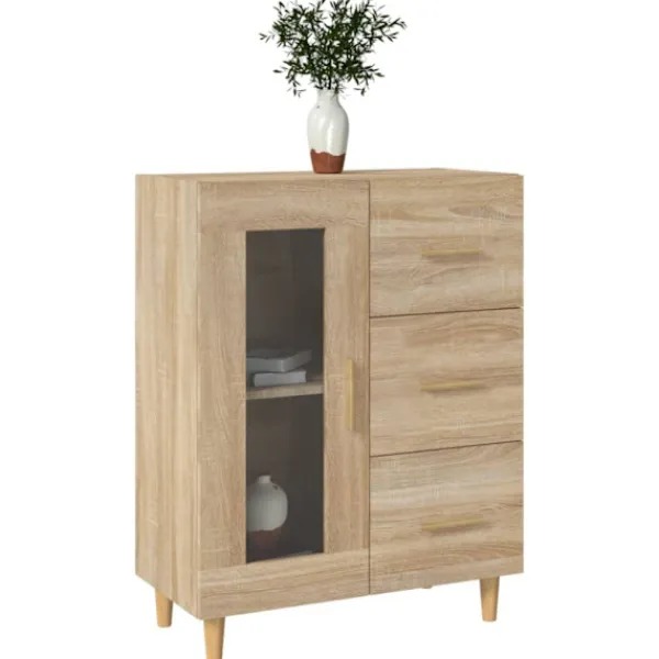 vidaXL Sideboards>Skänk sonoma-ek 69,5x34x90 cm konstruerat trä