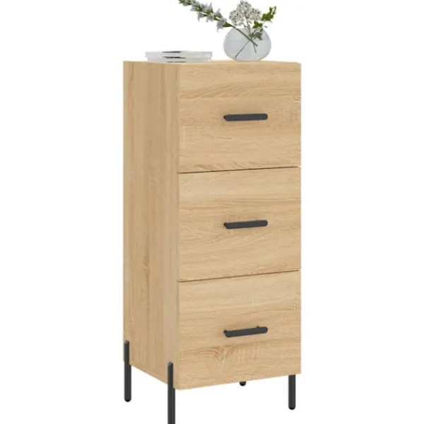 vidaXL Byråer>Skänk sonoma-ek 34,5x34x90 cm konstruerat trä