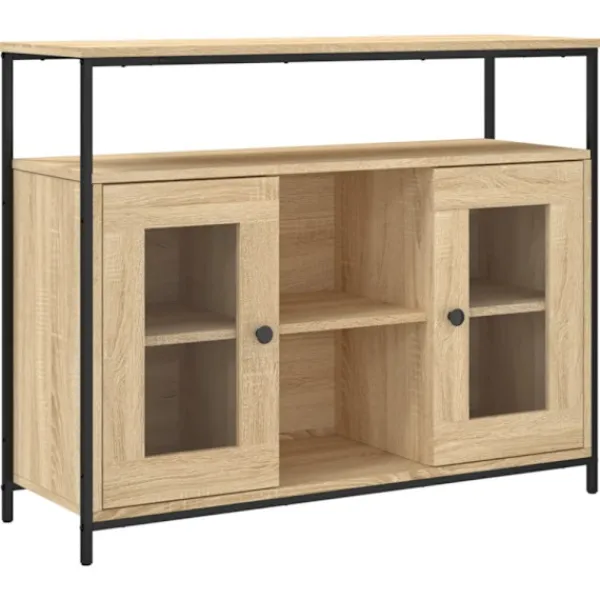 vidaXL Sideboards>Skänk sonoma-ek 100x35x80 cm konstruerat trä