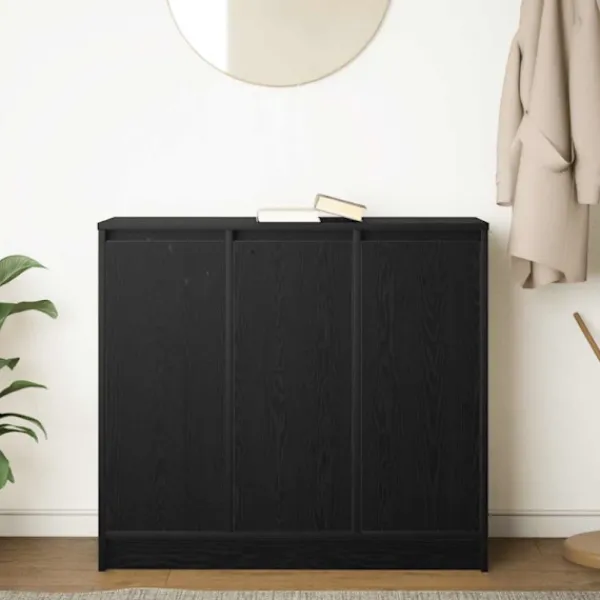 vidaXL Sideboards>Skänk svart ek 85x34x76 cm konstruerat trä