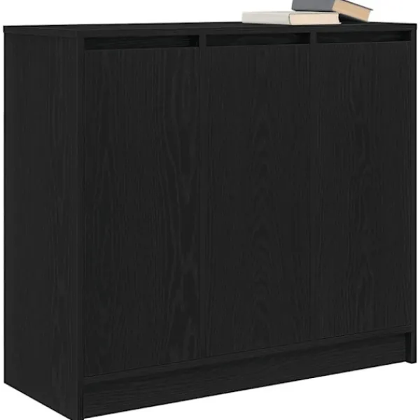 vidaXL Sideboards>Skänk svart ek 85x34x76 cm konstruerat trä