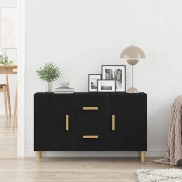 vidaXL Sideboards>Skänk svart ek 100x36x60 cm konstruerat trä