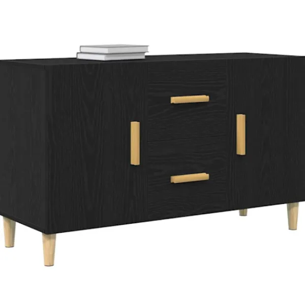 vidaXL Sideboards>Skänk svart ek 100x36x60 cm konstruerat trä