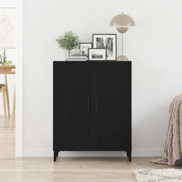 vidaXL Sideboards>Skänk svart ek 69,5x34x90 cm konstruerat trä