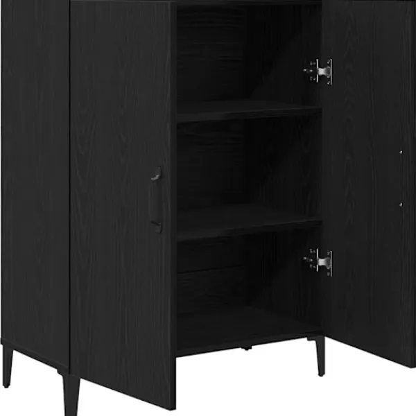 vidaXL Sideboards>Skänk svart ek 69,5x34x90 cm konstruerat trä
