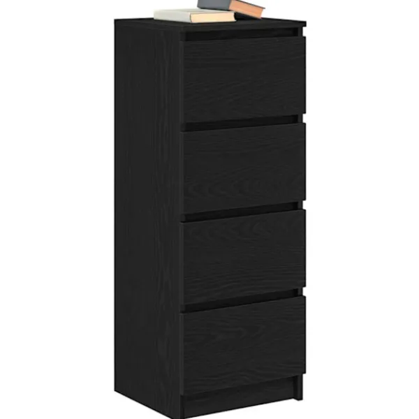 vidaXL Byråer>Skänk svart ek 37,5x35x99 cm konstruerat trä